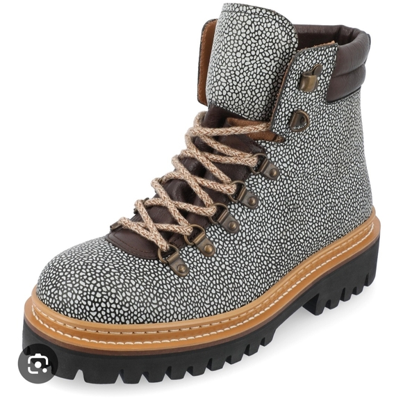 Taft Speckled Black and Brown Combat Boots - Picture 1 of 7